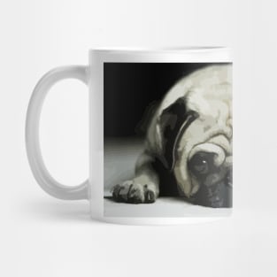 Lazy Pug Digital Painting Mug